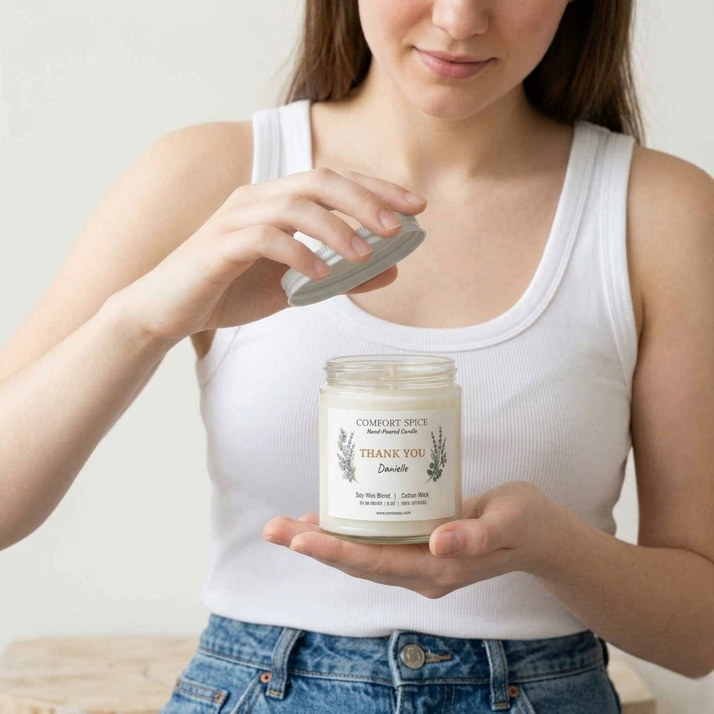 Thank You Candle - Personalized Scented Soy Wax Candle