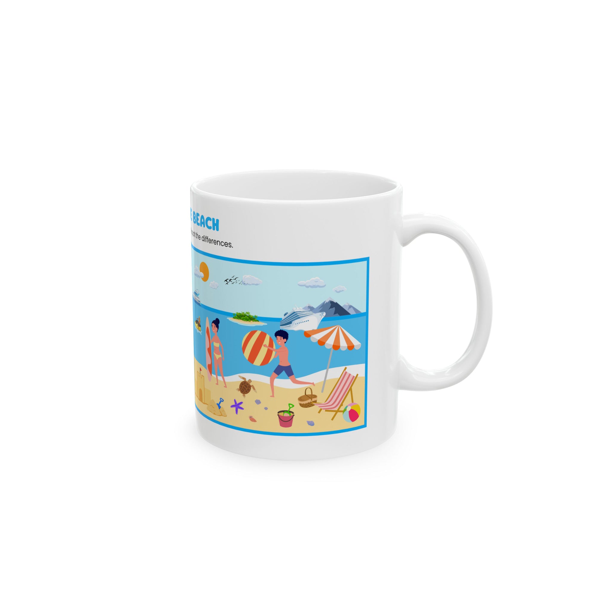 Spot the difference Mug - A Day At The Beach