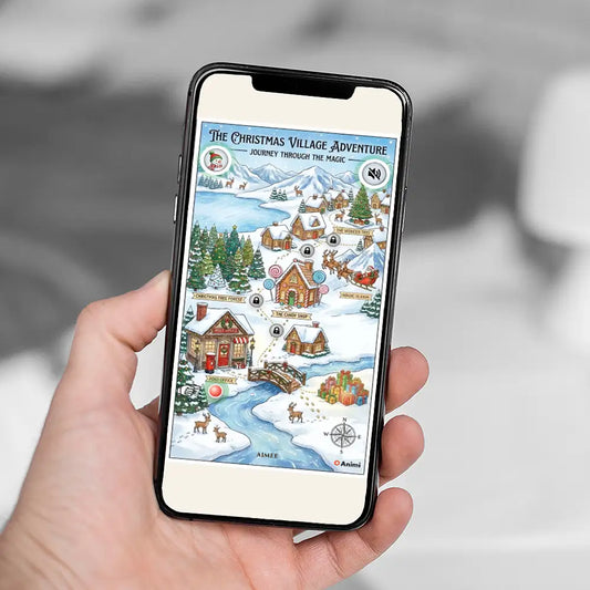 Animi Quest - Personalized Interactive Greeting Card - The Christmas Village Adventure