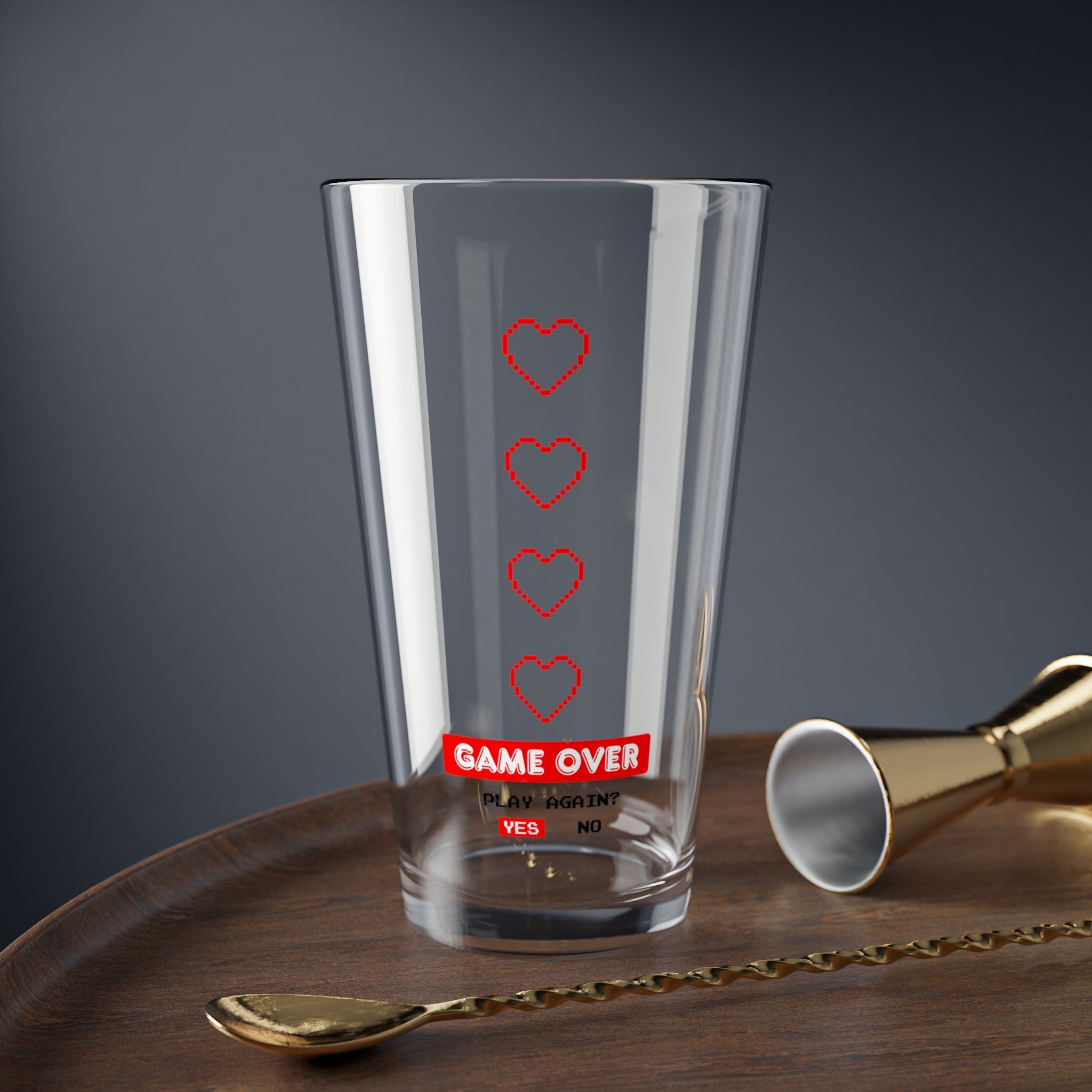 Game Over Mixing Glass