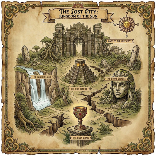 Animi Quest - Personalized Interactive Greeting Card - The Lost City