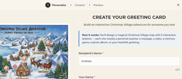Personalize your greeting card