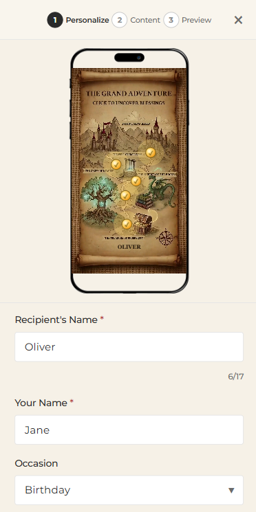 Personalize your greeting card