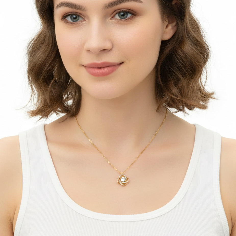 Personalized Love Knot Necklace