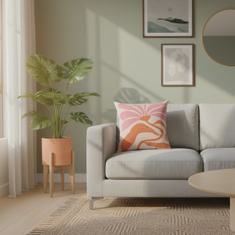 Floral Square Pillow