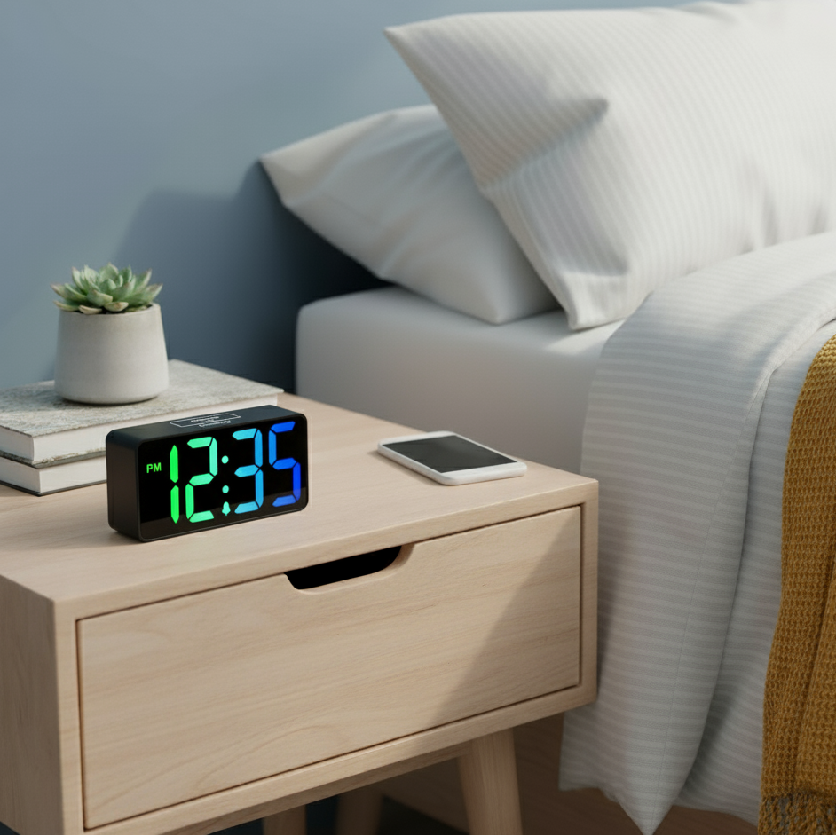 Small Digital RGB Alarm Clock