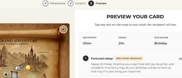 Preview your card