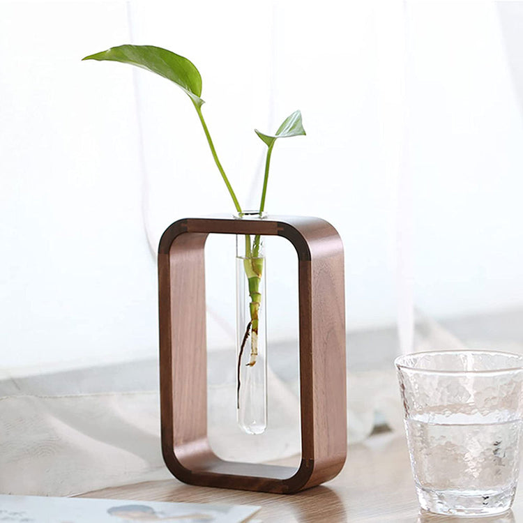 Wooden Frame Flower Vase