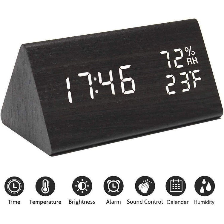 Wooden Digital Alarm Clock