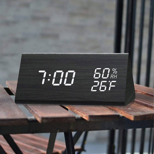 Wooden Digital Alarm Clock