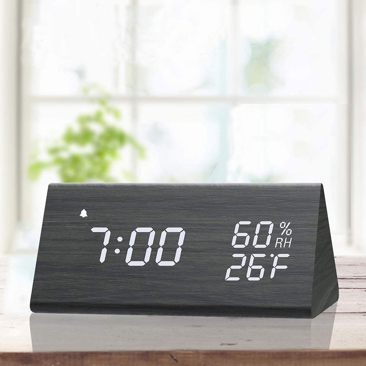 Wooden Digital Alarm Clock