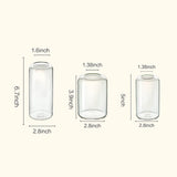 Minimalist Small Clear Bud Vases Set of 3