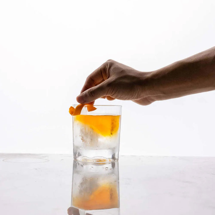 Premium Whiskey Glass with Silicone Ice Mold
