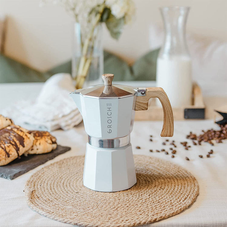 Stove Top Moka Pot White