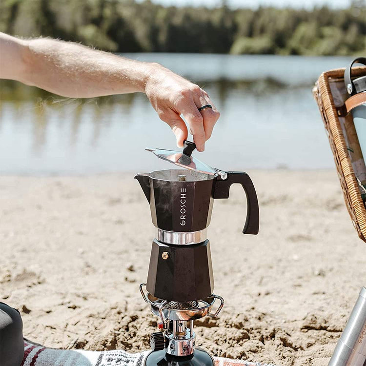 Stove Top Moka Pot Coffee Maker Black