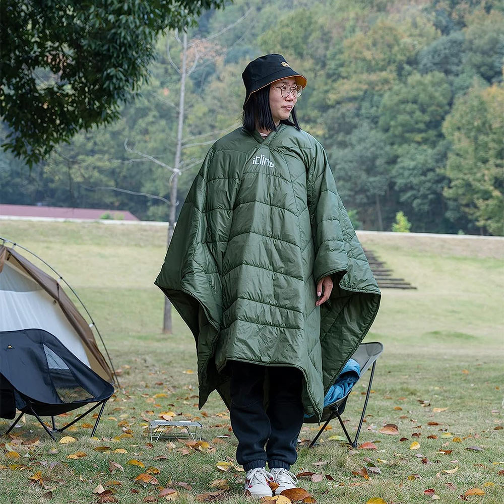 camping poncho 3-in-1 Hooded Poncho Blanket – Animi Causa