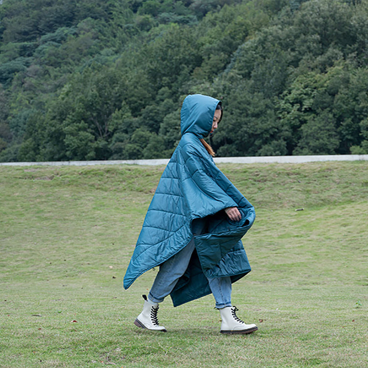 3-in-1 Hooded Poncho Blanket
