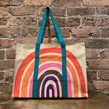 Rainbow Shoulder Tote Recycled Material