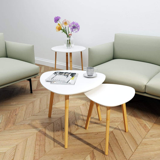 Bamboo Nesting Coffee Tables Set of 2