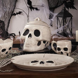Halloween Skull Ceramic Oval Platter