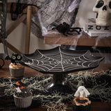 Halloween Spider Web Ceramic Cake Stand