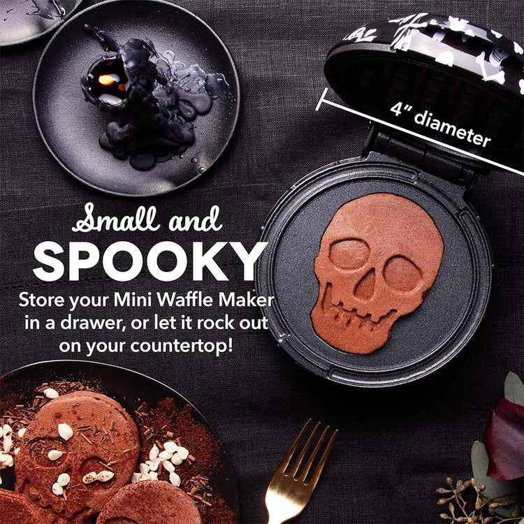 Halloween Skull Mini Waffle Maker