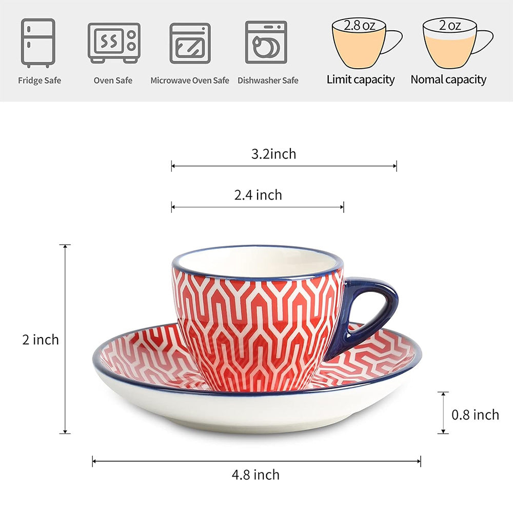 Ceramic Espresso Cups Set of 6