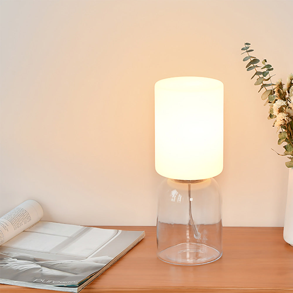 Table Lamp with Opal Glass Lampshade