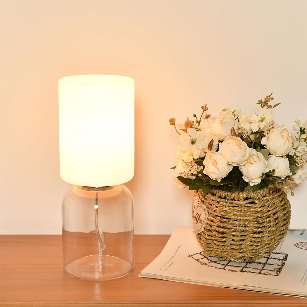  Table Lamp with Opal Glass Lampshade