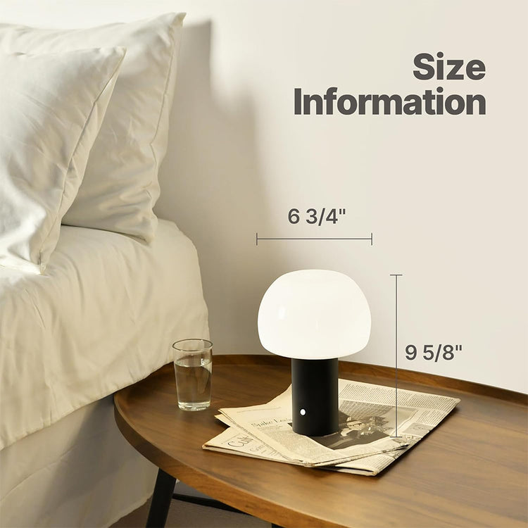 Mushroom Table Lamp Black