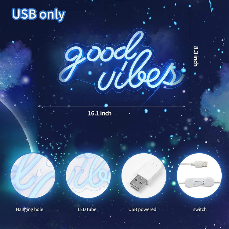 Good Vibes Neon Sign LED Light