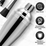 Professional Bar Tool Set  - 15 Pcs Bartender Kit with Stand
