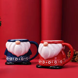 Ceramic Christmas Gnome Mugs Set
