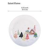 Nordic Village Ceramic Salad Plates Set of 4
