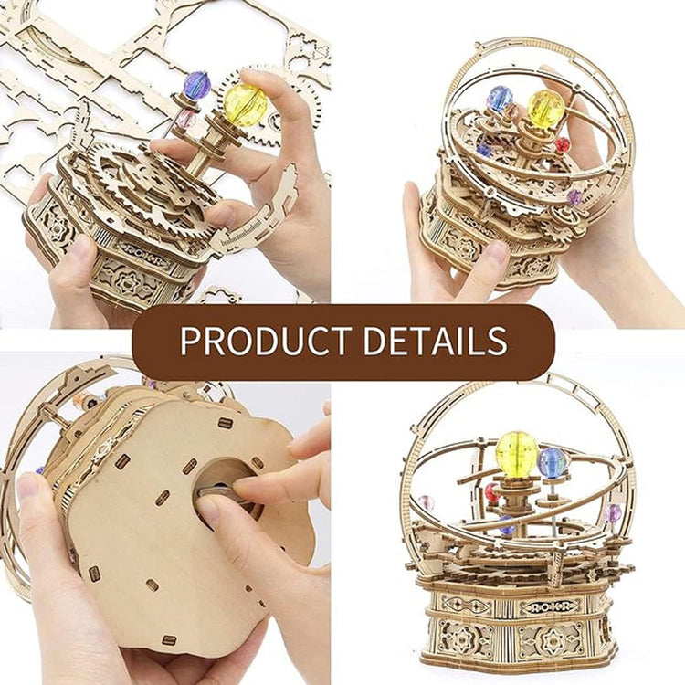 Starry Night 3D Wooden Puzzle Music Box