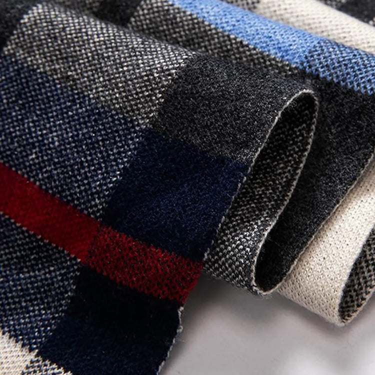 Knitted Scarf for Men Merino Wool