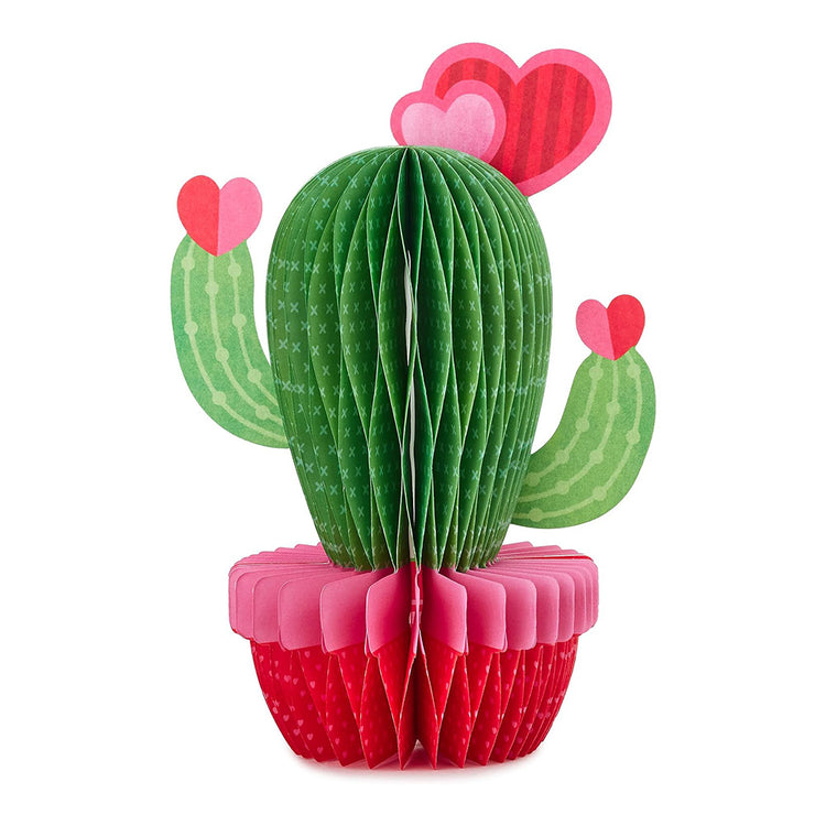 Pop up Cactus Hearts Valentine's Day Card