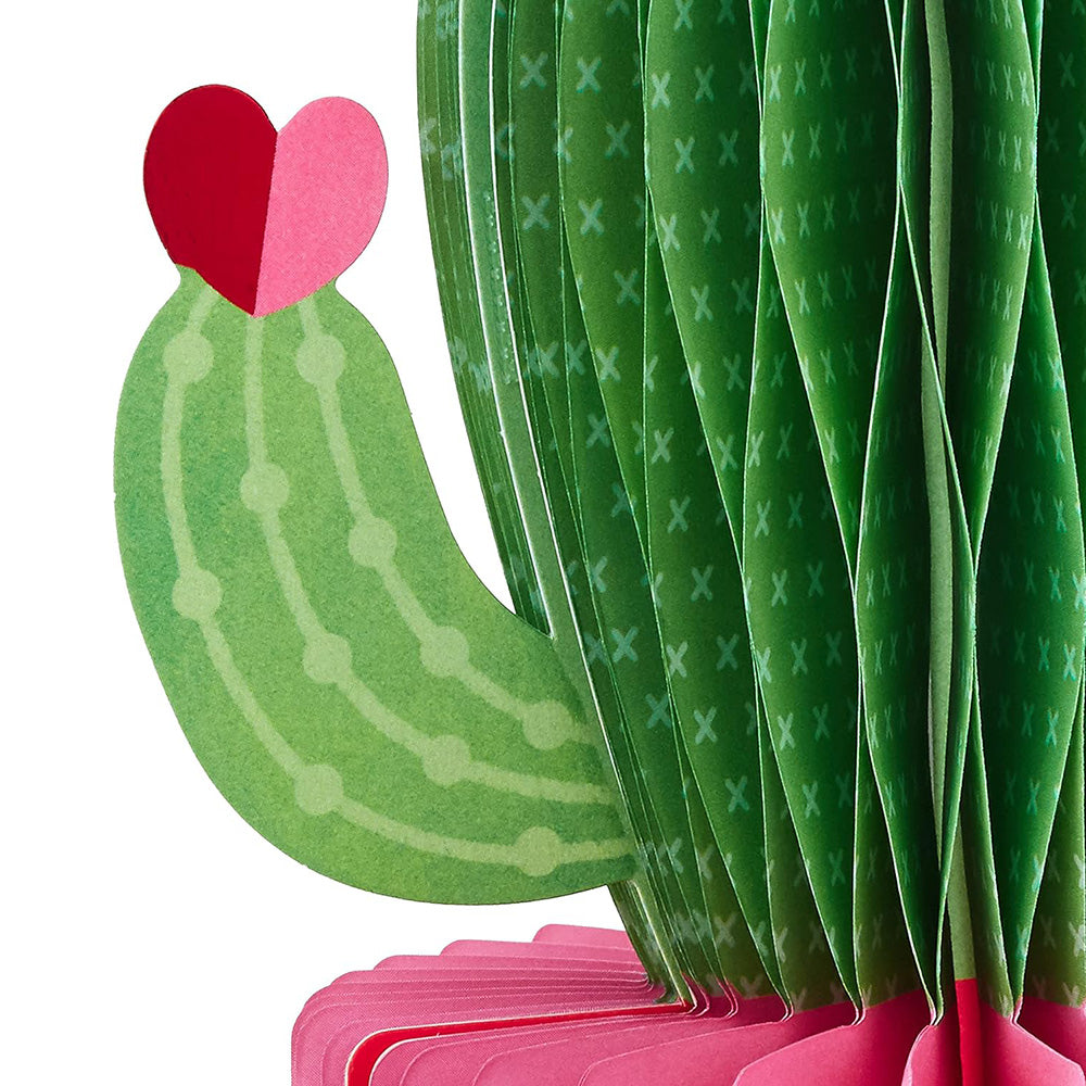 Pop up Cactus Hearts Valentine's Day Card