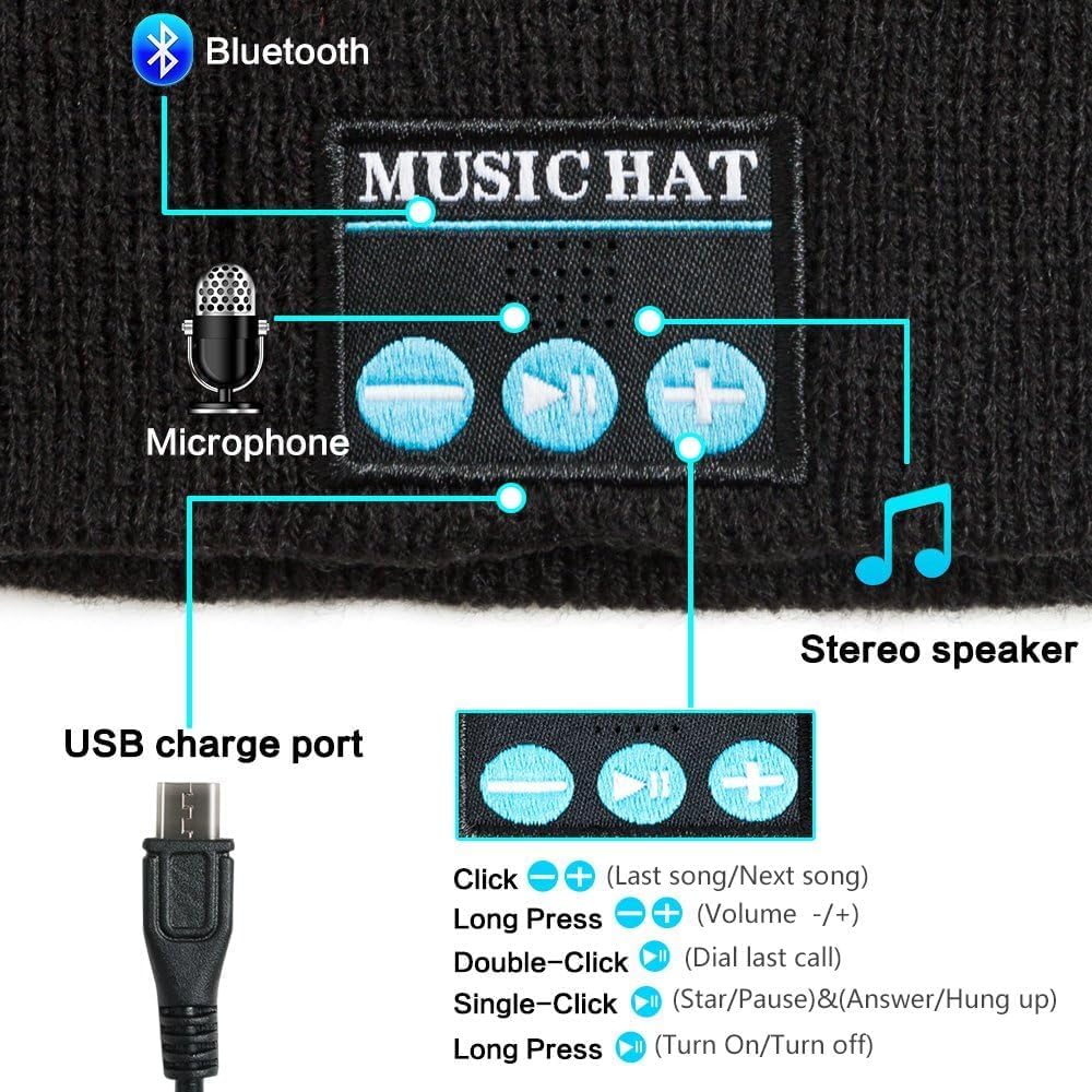 Music Hat Wireless Bluetooth Beanie