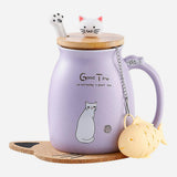 Ceramic Cat Mug with Tea Infuser