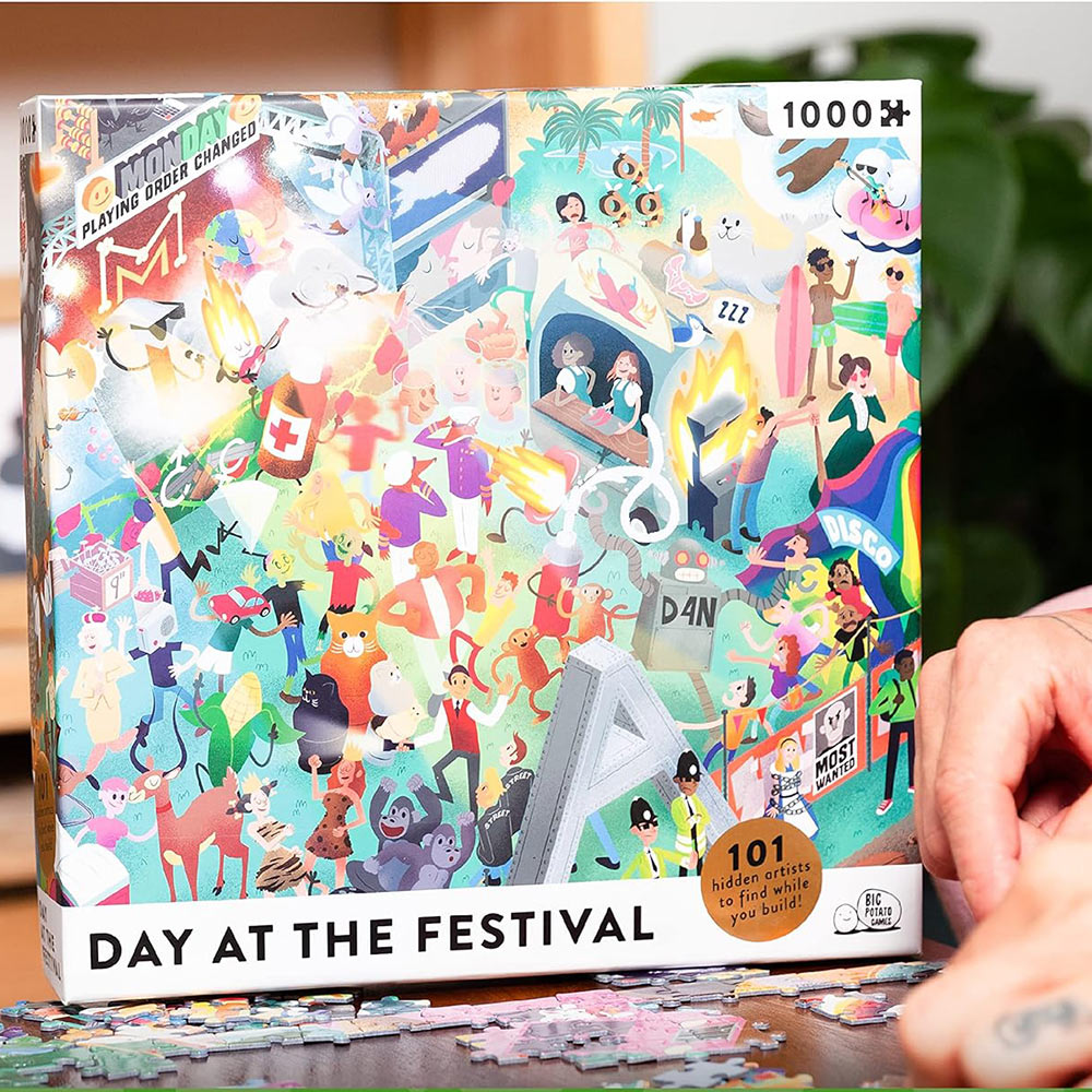 Day at the Festival: Music Jigsaw Puzzle Filled with 101 Music Artists to Find 1000 Pieces