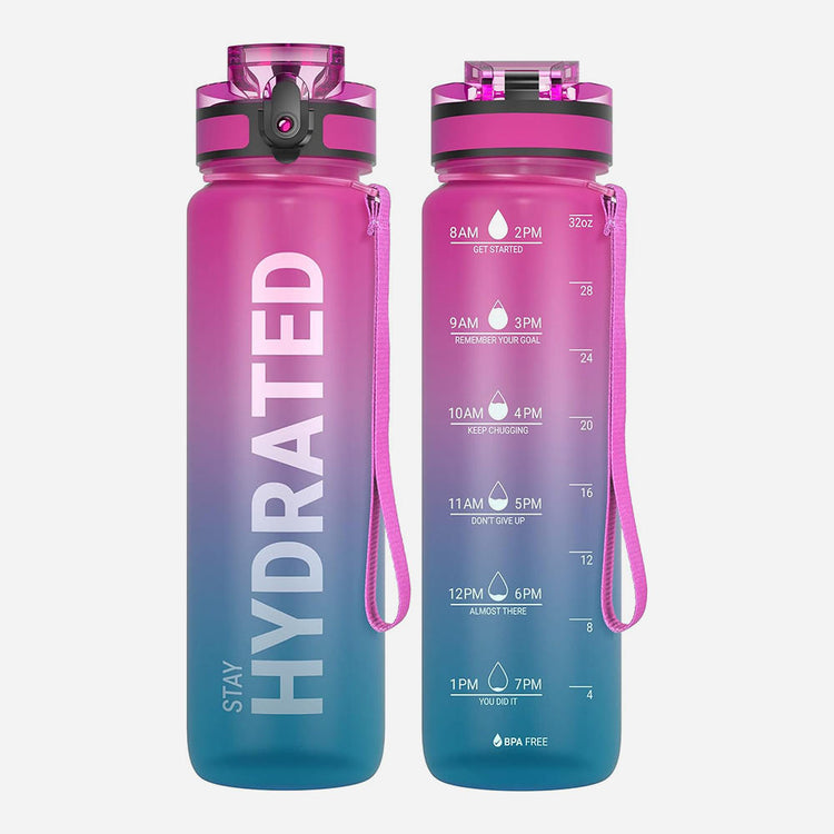 Motivational Water Bottle with Time Marker 32oz