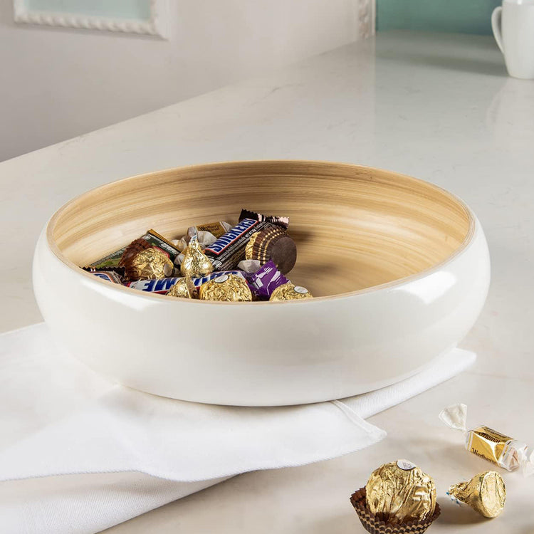 Handcrafted Bamboo Serving Bowl