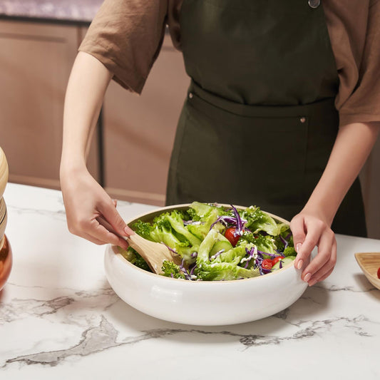 Handcrafted Bamboo Serving Bowl