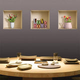3D Effect Love Home Wall Decal