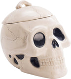 Halloween Skull Air Tight Ceramic Cookie Jar