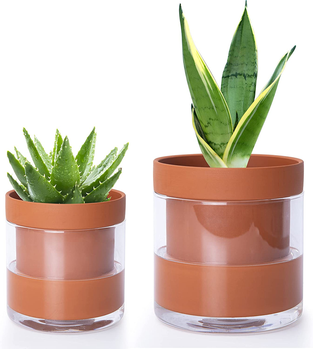 succulent self watering pot Self Watering Planter Pots 2 Pcs – Animi Causa