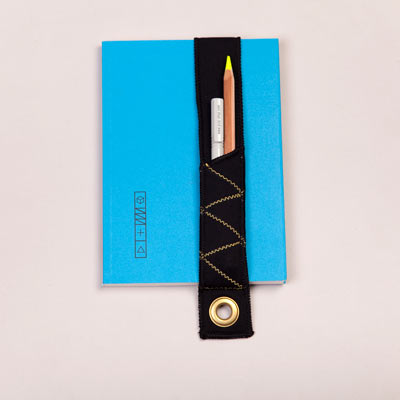 Portrait Strap Notebook blue