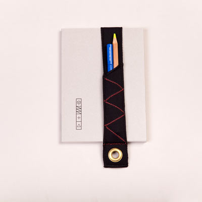 Portrait Strap Notebook grey