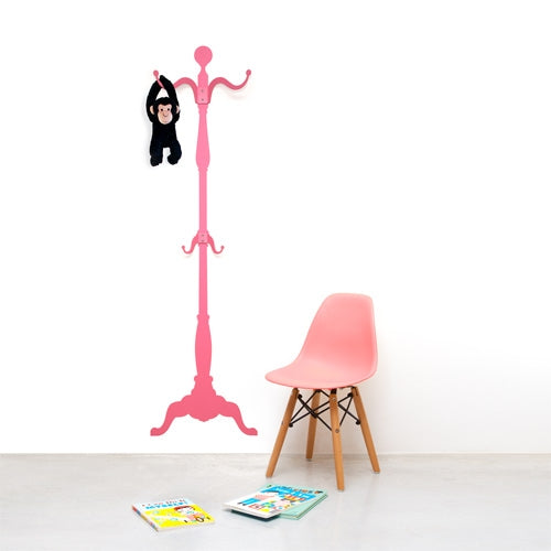 Pink Coat Rack Wall Decall